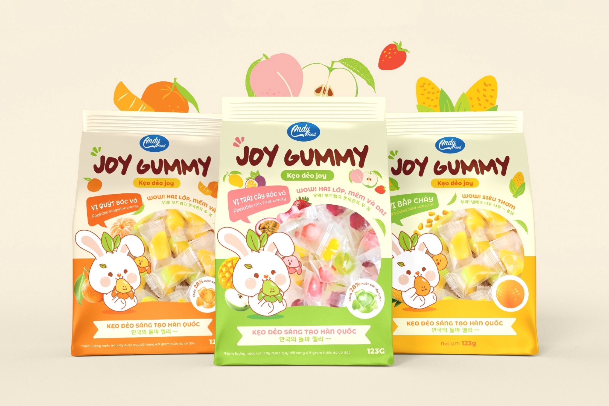 THIẾT KẾ BAO BÌ KẸO DẺO JOY GUMMY