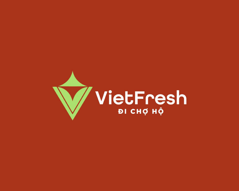 Thiết kế logo ứng dụng di động đi chợ hộ Vietfresh